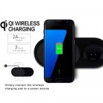 Wholesale Wireless Charger Pad with Bluetooth Handset for Phone - Never Miss A Call Intel2in1 (Black)